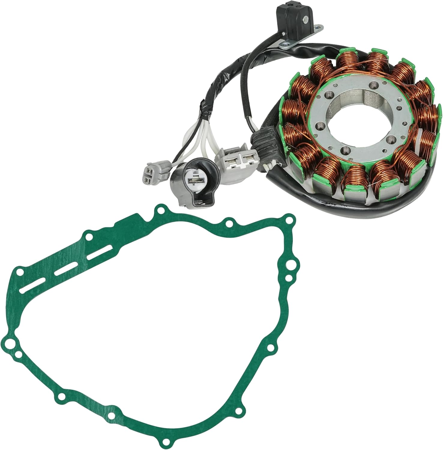 Caltric Stator and Gasket Compatible with Yamaha Rhino 700 2008-2013 Viking 700 2014-2018 5B4-81410-00-00, 1XD-81410-00-00, 3B4-15451-00-00