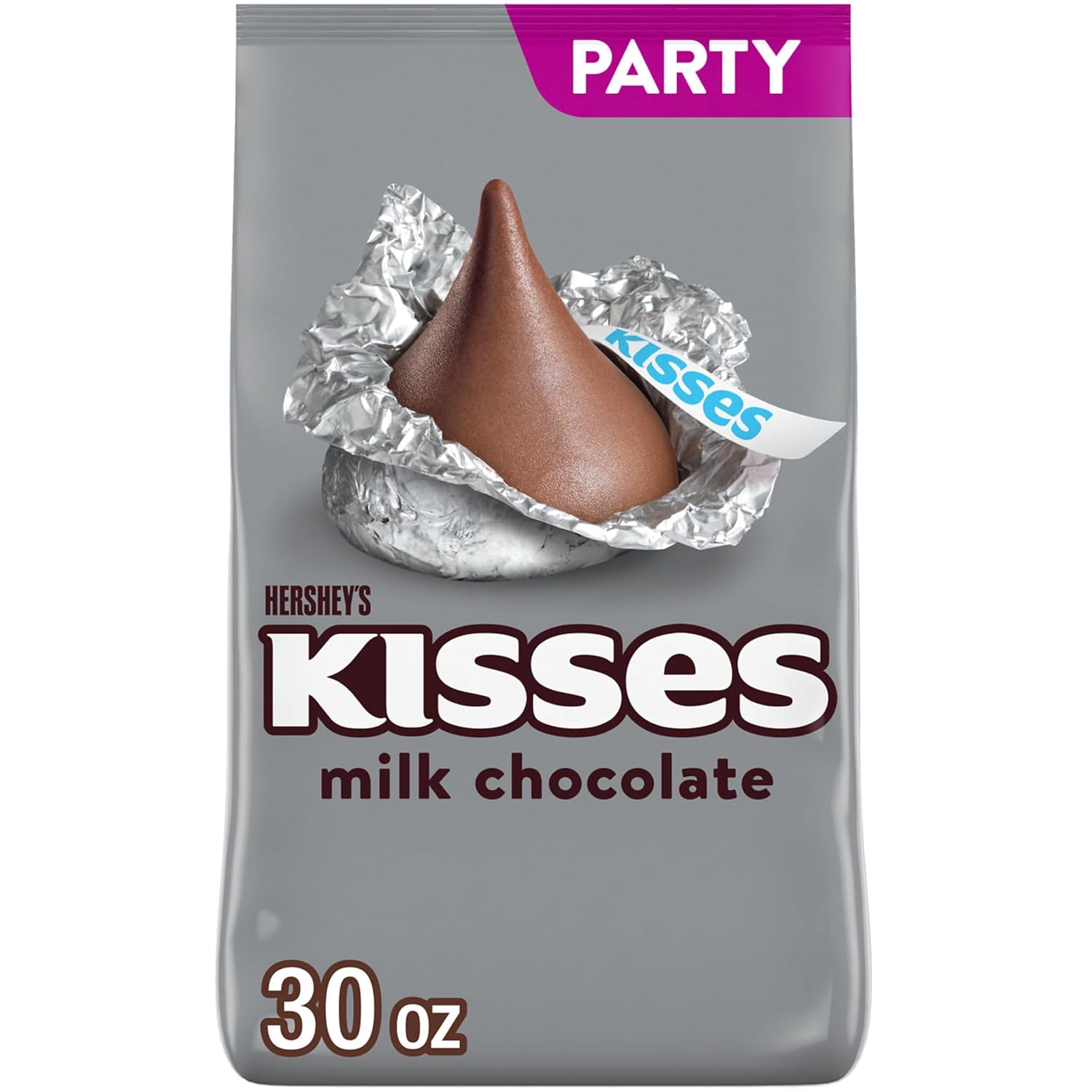 HERSHEY'S KISSES Milk Chocolate Candy Bulk Party Pack, 30 oz