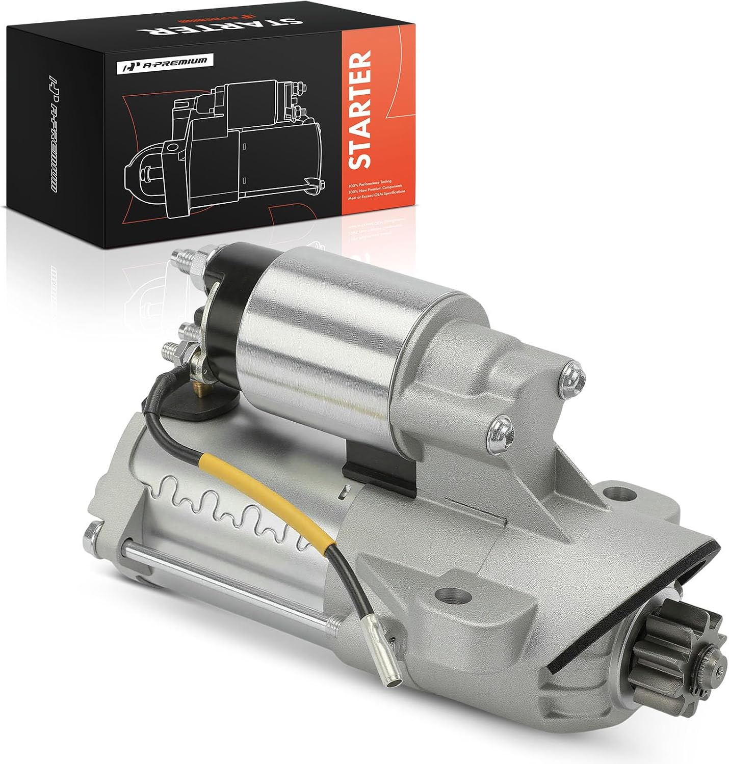 A-Premium Starter Motor, 12V 1.4KW 10 Teeth Counterclockwise