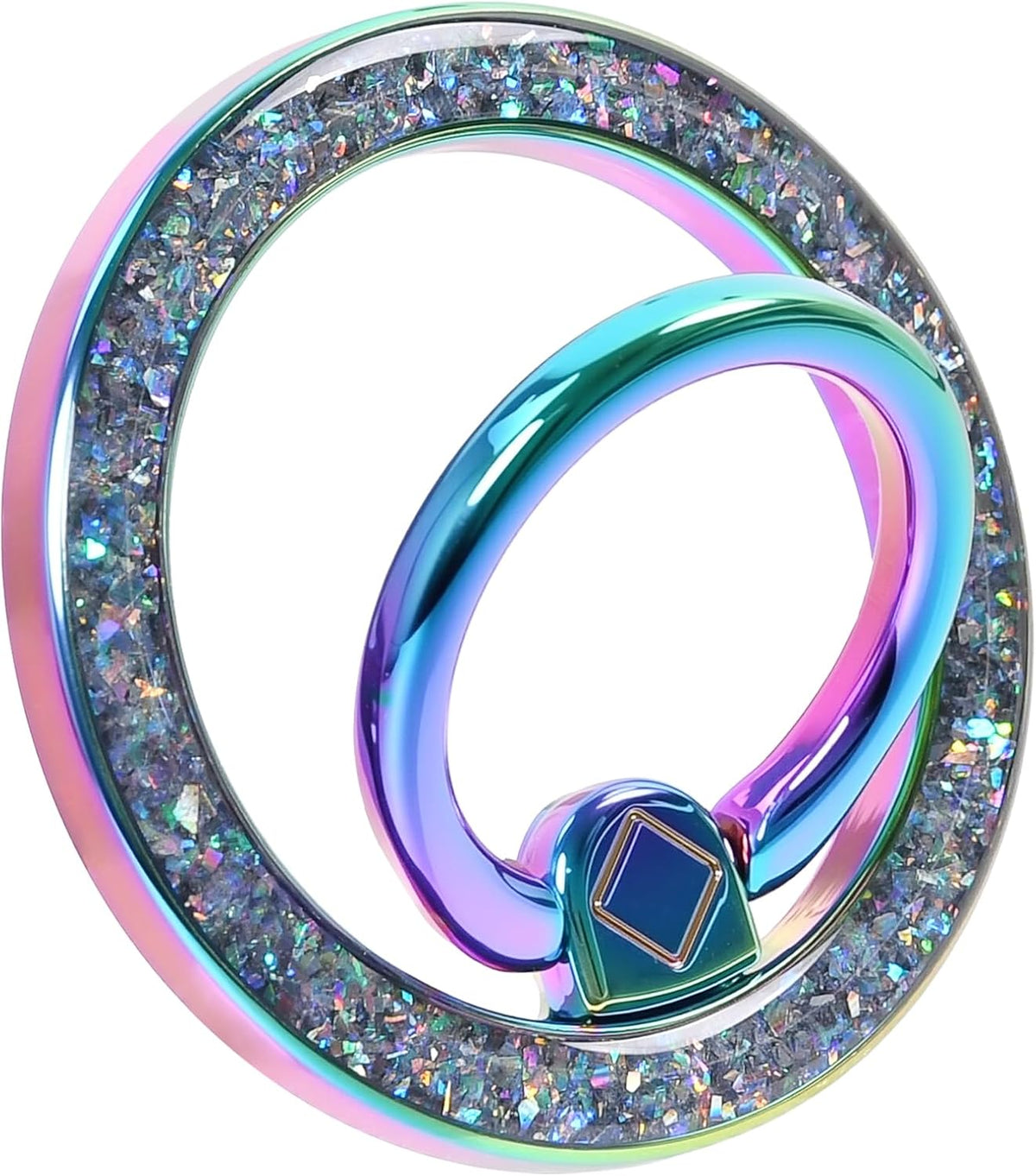 Magnetic Phone Ring for MagSafe Grip [Super Magnet] Stylish Twinkle Design Ring Holder Stand, Mag Safe Accessory for iPhone 17/16/15/14/13 Pro Max Plus (Colorful)