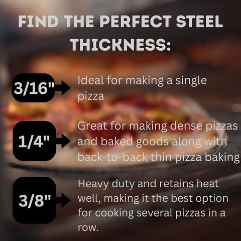 ThermiChef 16" x 16" Pizza Steel - 1/4" Steel, 17.6 lbs
