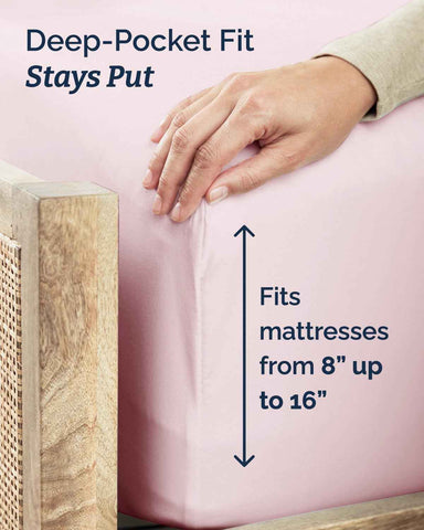 Twin XL 3 Piece Sheet Set - College Dorm Room Essentials - Lavender Pink