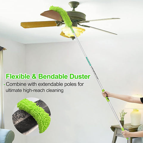 Wontolf 62'' Car Wash Brush With Long Handle - Chenille Microfiber Mop Mitt, Cleaning Kit, Windshield Window Squeegee, Duster, Microfiber Towels, Wheel Tire Brush for Cars, RV, Truck, Boat
