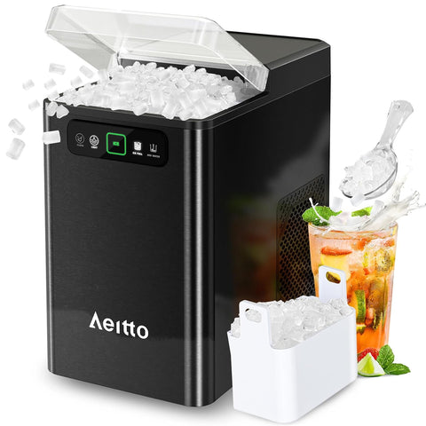 Aeitto Nugget Ice Maker Countertop 40lbs/Day Ice Machine Soft Chewable Ice