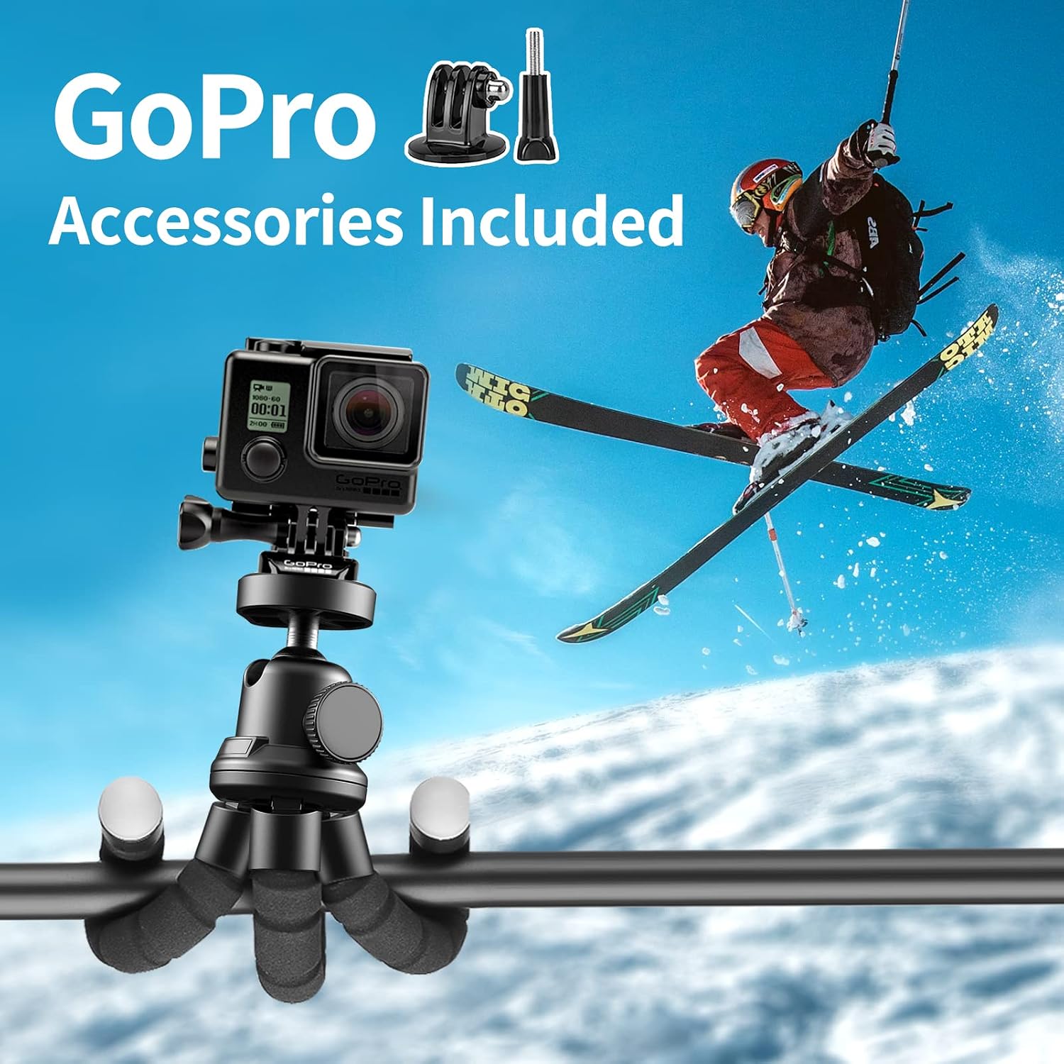 Aureday Phone Tripod, Flexible Tripod for iPhone and Android Cell Phone, Come with Wireless Remote and Clip for Video Recording/Vlogging/Selfie