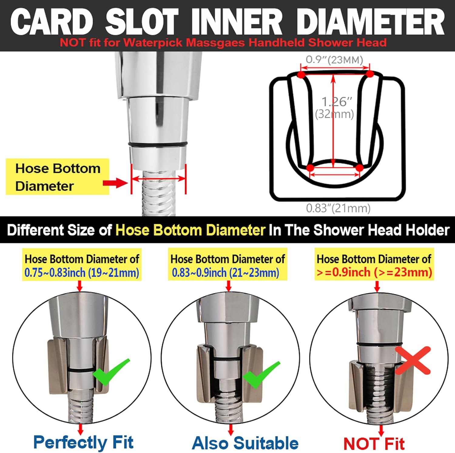 Shower Head Holder Handheld Shower Wand Bracket Adhesive Shower Wall Mount Holder Brass Shower Spray Holder Brushed Nickel, Drill Free Glue Installation