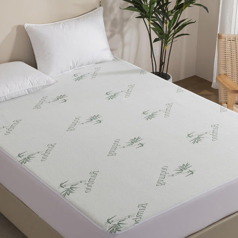 WhatsBedding Mattress Topper Cover Full Size (Only Cover), Breathable Viscose Made from Bamboo, Mattress Protector