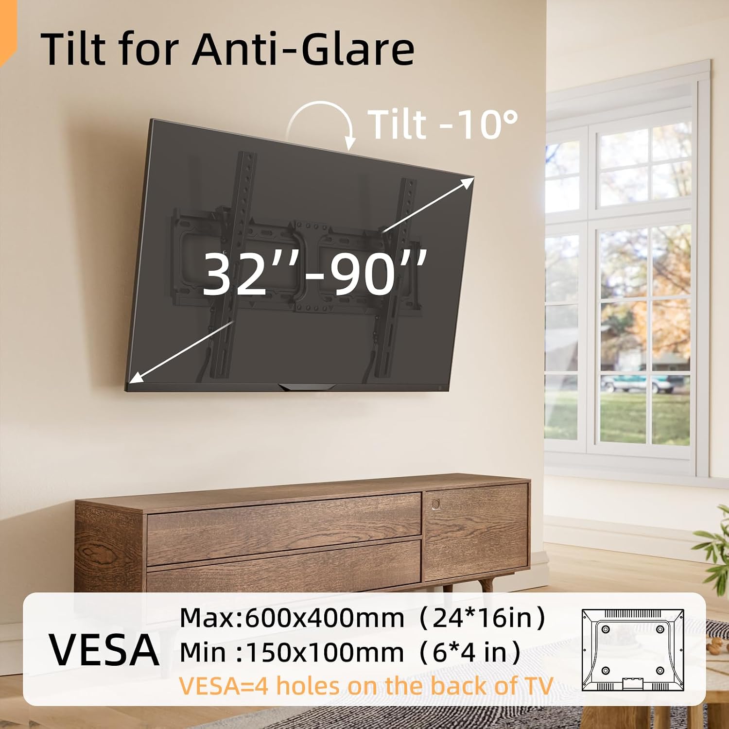 IWORKBOARD Tilting Low Profile TV Wall Mount Bracket for 85 75 65+ 55+ TVs