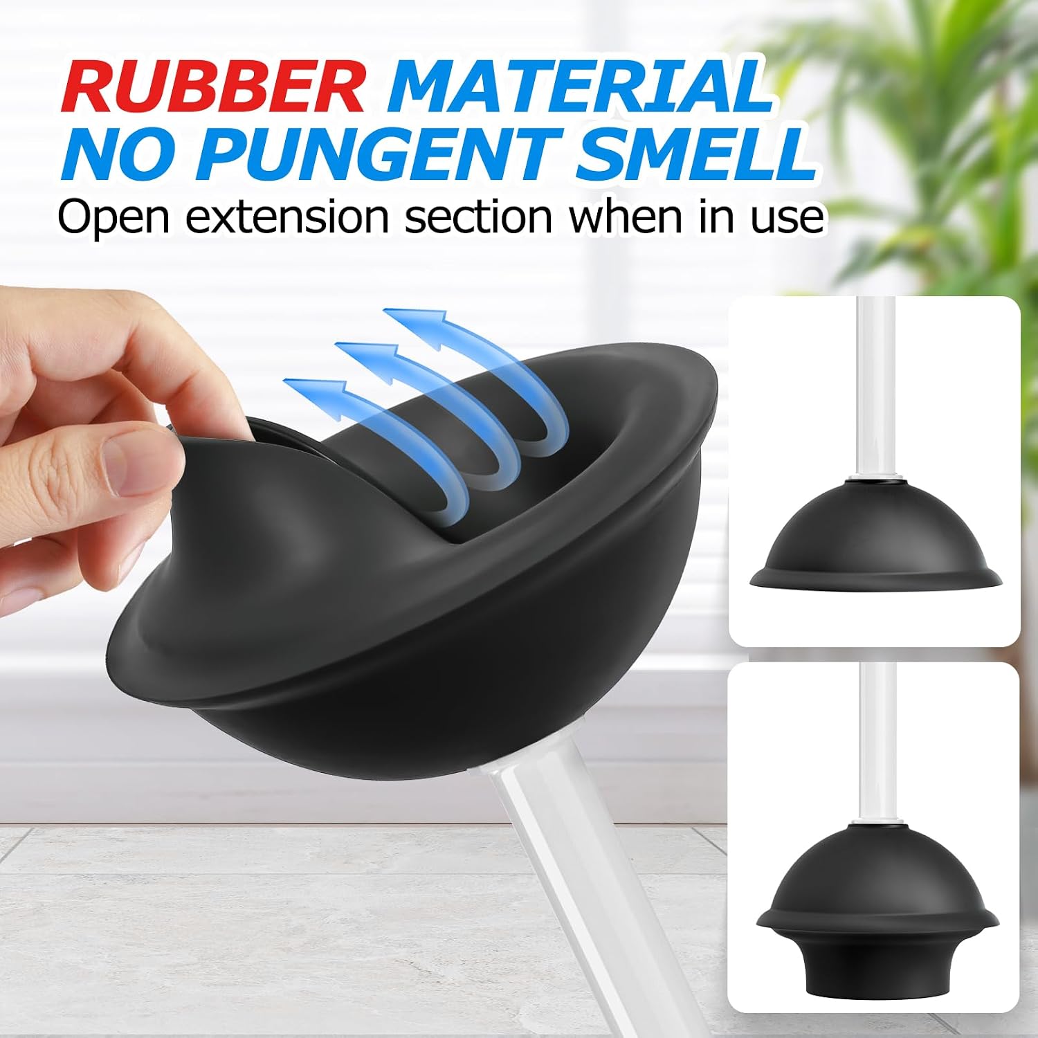 FORASTO 2in1 Toilet Brush & Plunger Set, Bathroom Essentials for Apartment