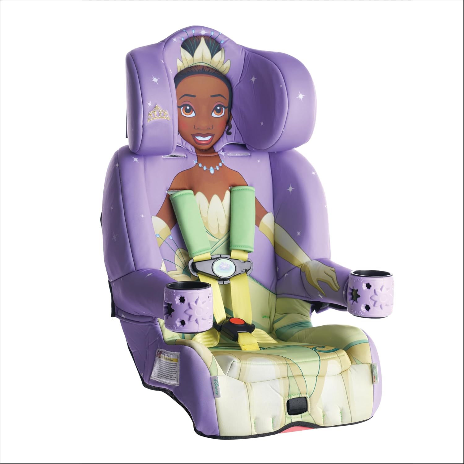 KidsEmbrace 2-in-1 Car Seat | Forward-Facing Harness (26.5–65 lbs) & Booster Mode (40–100 lbs) | Latch | Premium Fit with Multi-Position Headrest, Harness & Recline - Disney Tiana