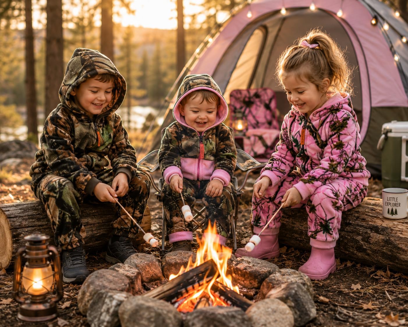 TrailCrest Toddler Blaze/Camo Fleece Hoodie & Pants 2-Piece Outfit