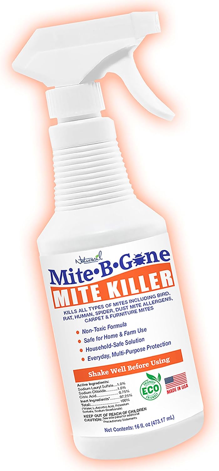 Mite-B-Gone Dust Mite Spray & Mite Killer for Home, Made in USA - 16 oz