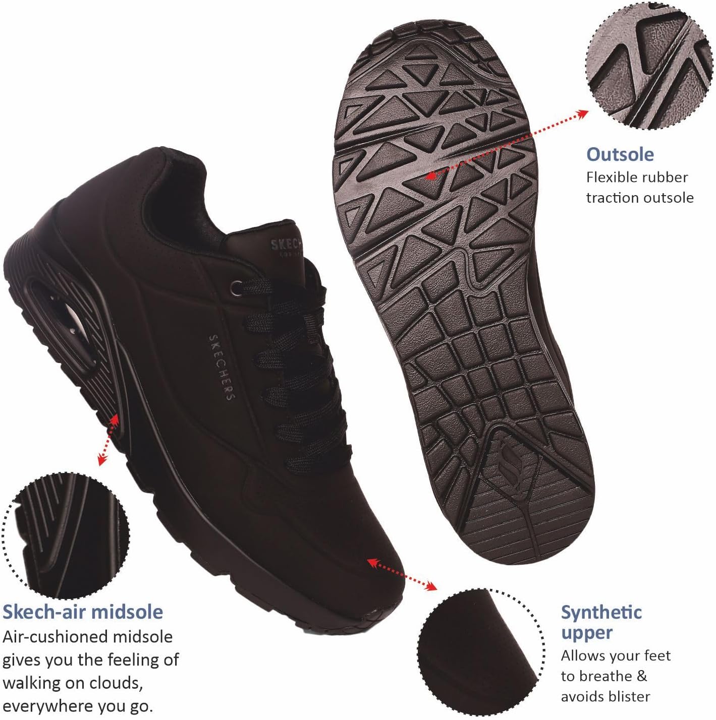 Skechers Men's Uno Stand On Air Sneaker