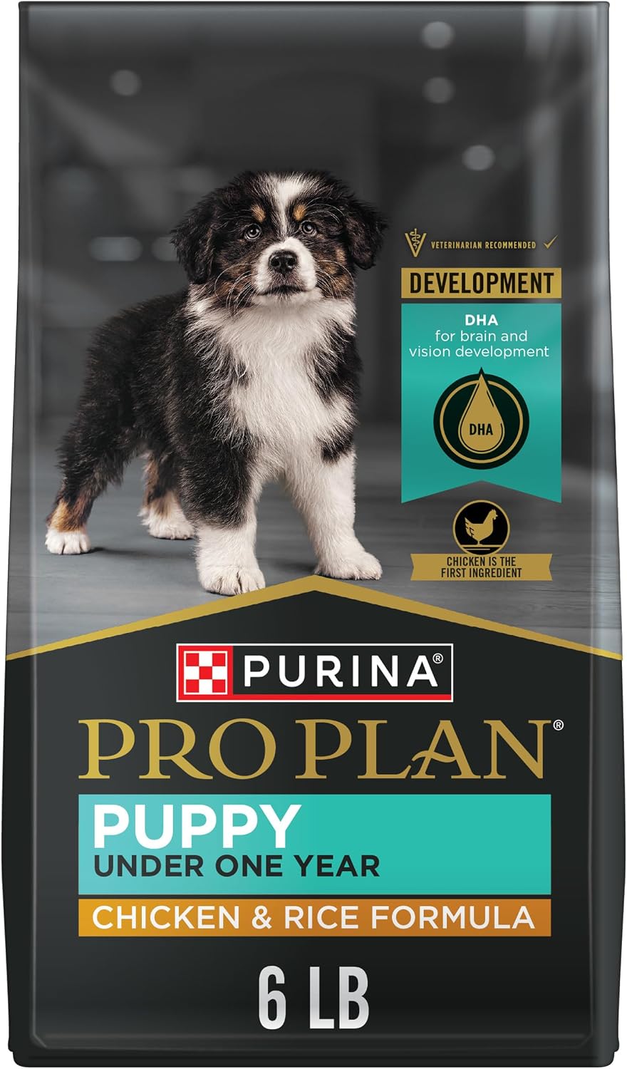 Purina Pro Plan High Protein Dry Puppy Food, Chicken & Rice, 6 lb Bag
