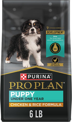 Purina Pro Plan High Protein Dry Puppy Food, Chicken & Rice, 6 lb Bag