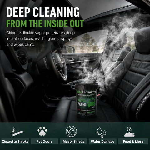 Chlorine Dioxide Fogger Deodorizing Kit, Car Bomb Odor Eliminator, Smoke Smell Remover For Car, Scent Bomb Air Freshener & Deodorizer. Easy to Use Kit Eliminates All Kinds of Odors!