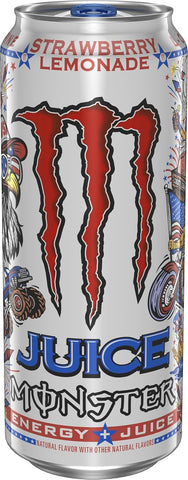 Monster Energy Juice Strawberry Lemonade, Energy + Juice, Energy Drink, 16 Ounce (Pack of 15)