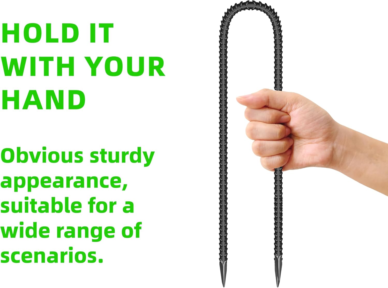 11 Pcs 12-Inch Garden Ground Stakes Galvanized Steel U Shape Hook Stake