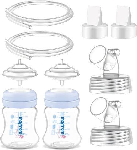 Maymom MyFit Flanges Crater Goldie Pack 14 15 16 mm Compatible with Medela Breast Pumps and Maymom Wide Base and Narrow Base Connectors