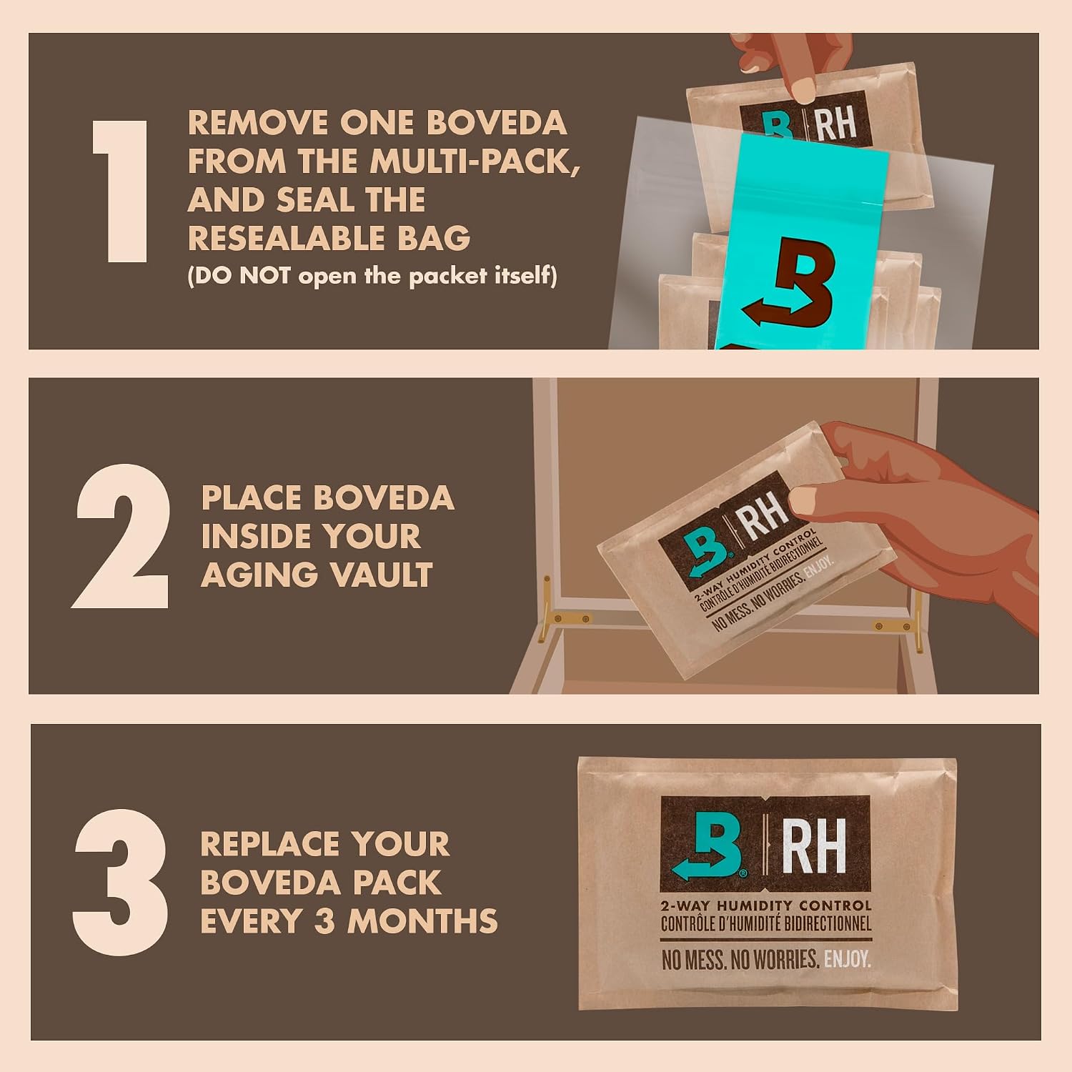Boveda 75% Humidity Control Packs, Size 60, 20-Pack – Extremely Dry Climate