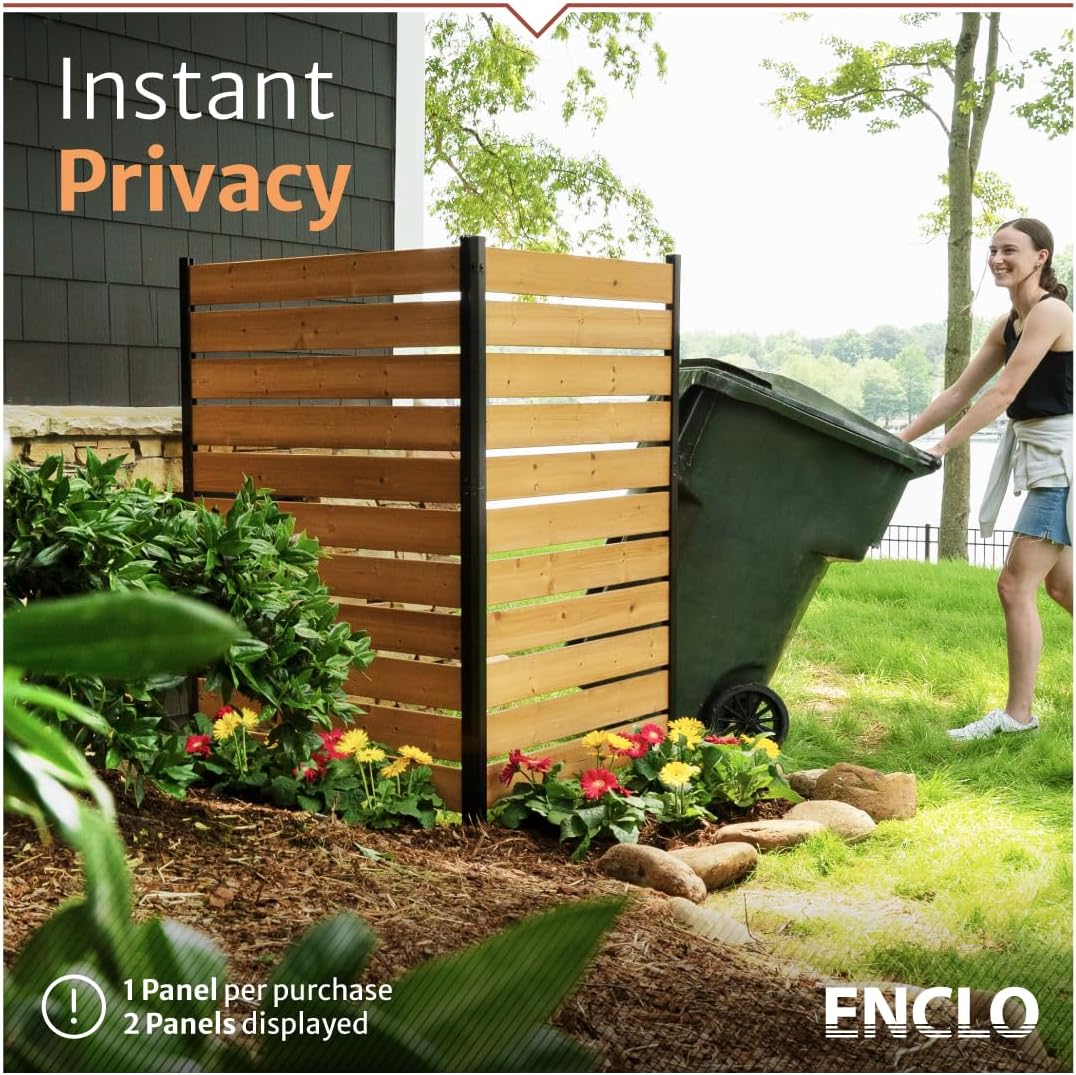Enclo Concord Privacy Screen, Cedar Wood DIY No Dig Kit