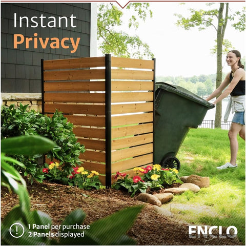 Enclo Concord Privacy Screen, Cedar Wood DIY No Dig Kit