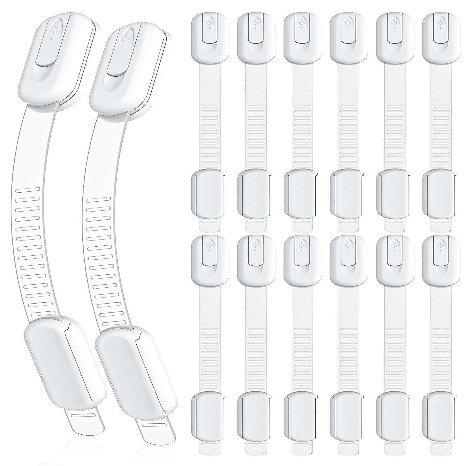 4our Kiddies 14 Pack Cabinet Locks Baby Proofing, Adjustable Drawer Lock