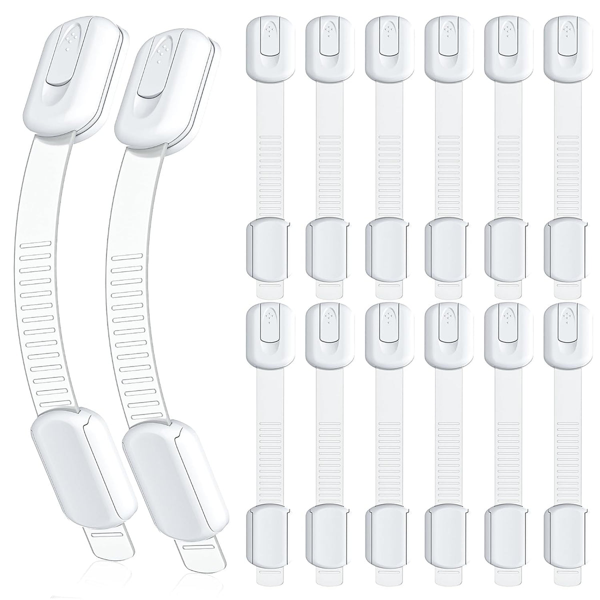 4our Kiddies 14 Pack Cabinet Locks Baby Proofing, Adjustable Drawer Lock