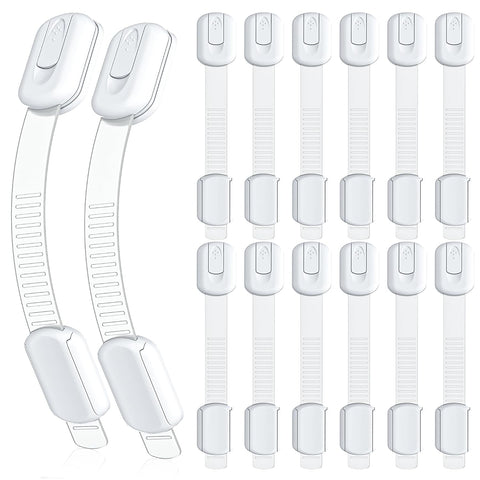 4our Kiddies 14 Pack Cabinet Locks Baby Proofing, Adjustable Drawer Lock