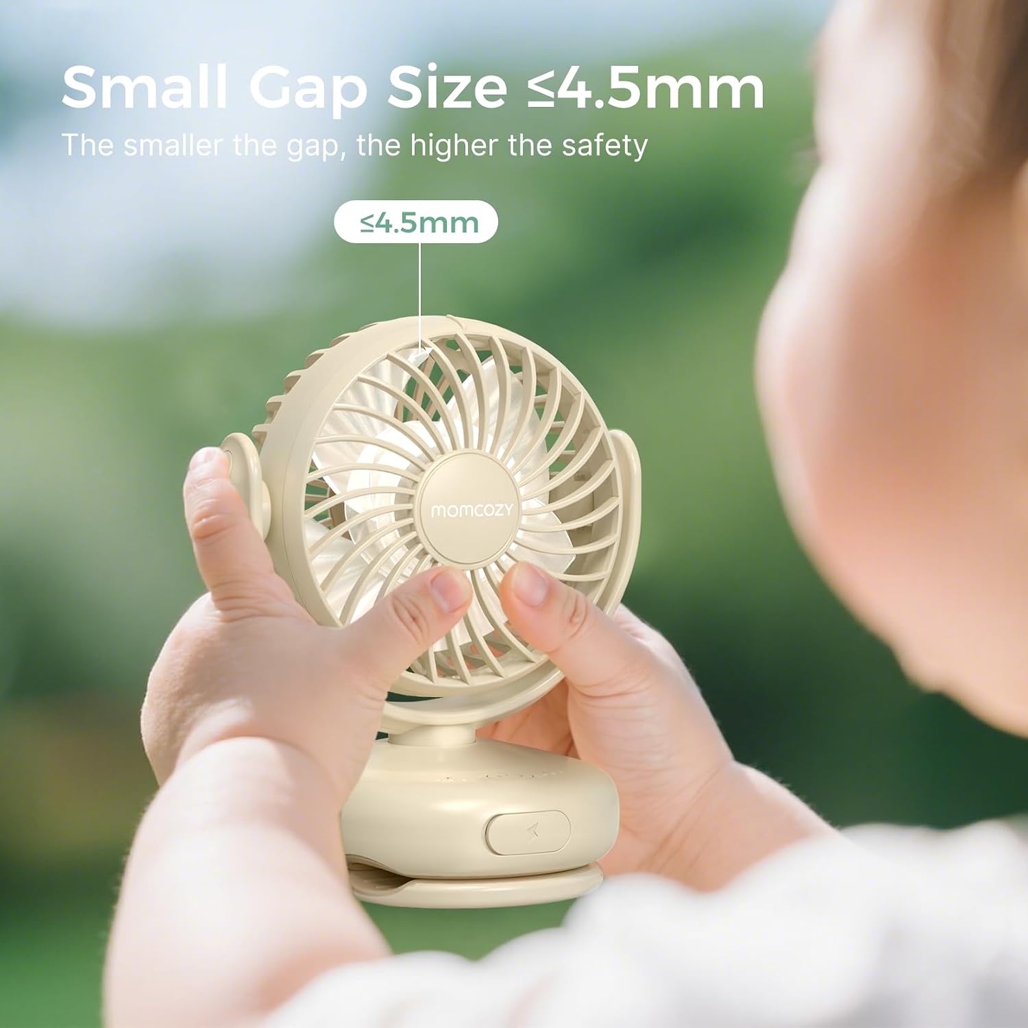 Momcozy Portable Stroller Fan with Clip, 4-Speed Mini Cooling Fan, 0.26 Lb
