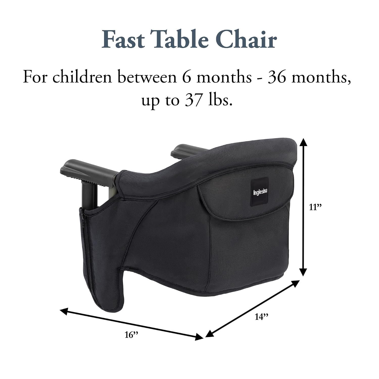 Inglesina Fast Table Baby High Chair, Black