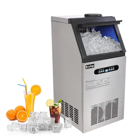 Winado Commercial Ice Maker 110LBS/24H, Freestanding Ice Maker Machine