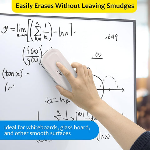 maxtek Magnetic Dry Erase Eraser, Pure White, 2 Pack