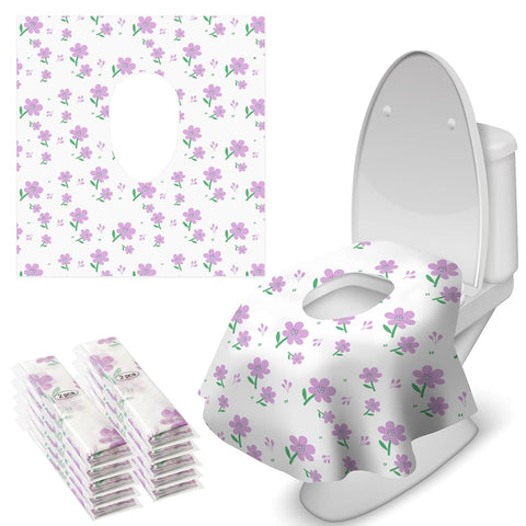Blissful Diary 20 Pcs Toilet Seat Covers Disposable for Toddlers & Adults, Extra Large Waterproof, Portable Package for Travel, Kids Potty Training (Pack of 2)