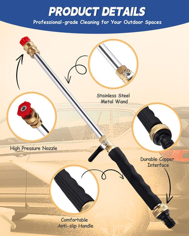 2026 Upgraded Jet Nozzle Power Washer for Garden Hose