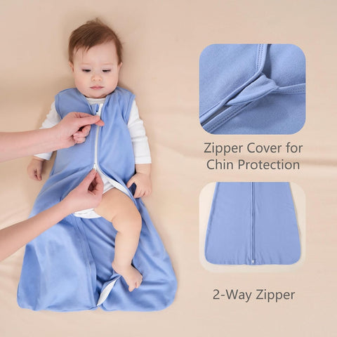 Baby Sleep Sack 0-6 Months 0.5 Tog Soft Sleeping Bag 100% Cotton