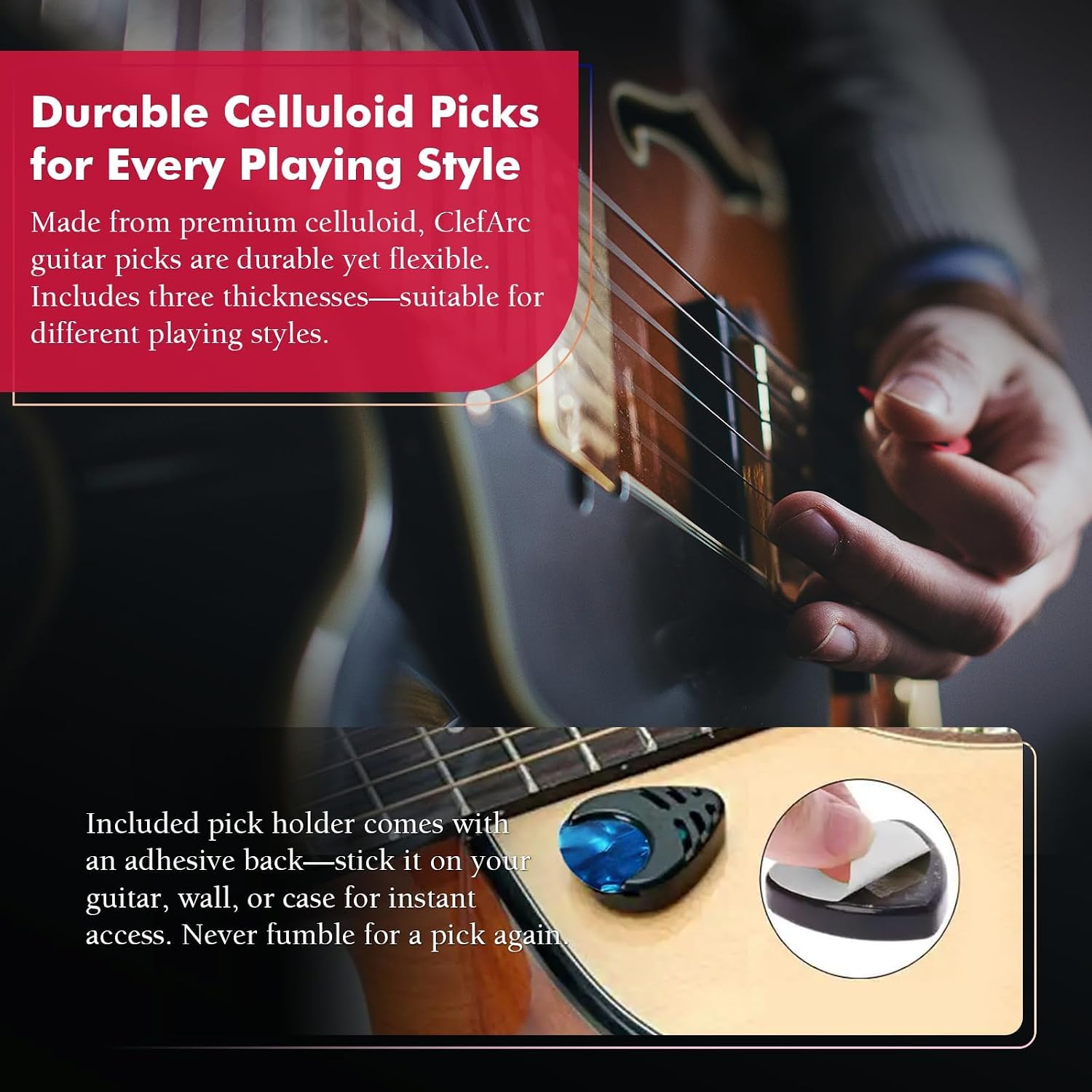 Guitar Wall Hanger 2 Pack U-Shaped White Mount
