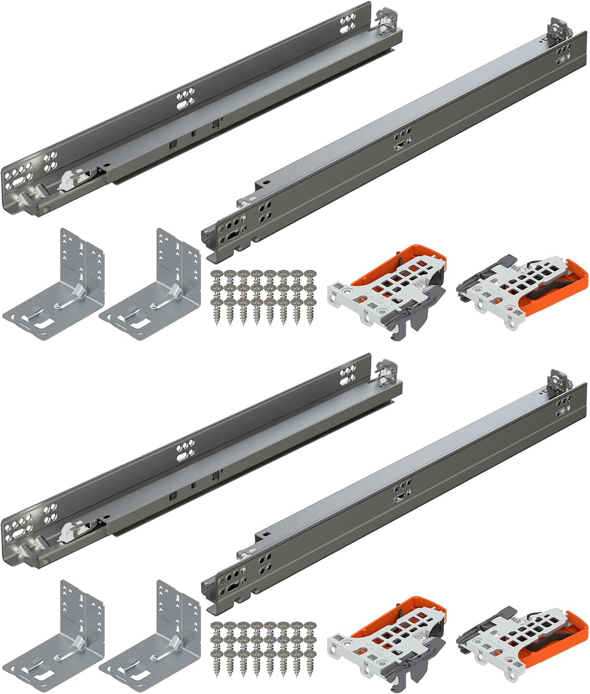 Blum Tandem Plus BLUMOTION Soft-Close Undermount Slides Kit, 18 in, 2-Pack