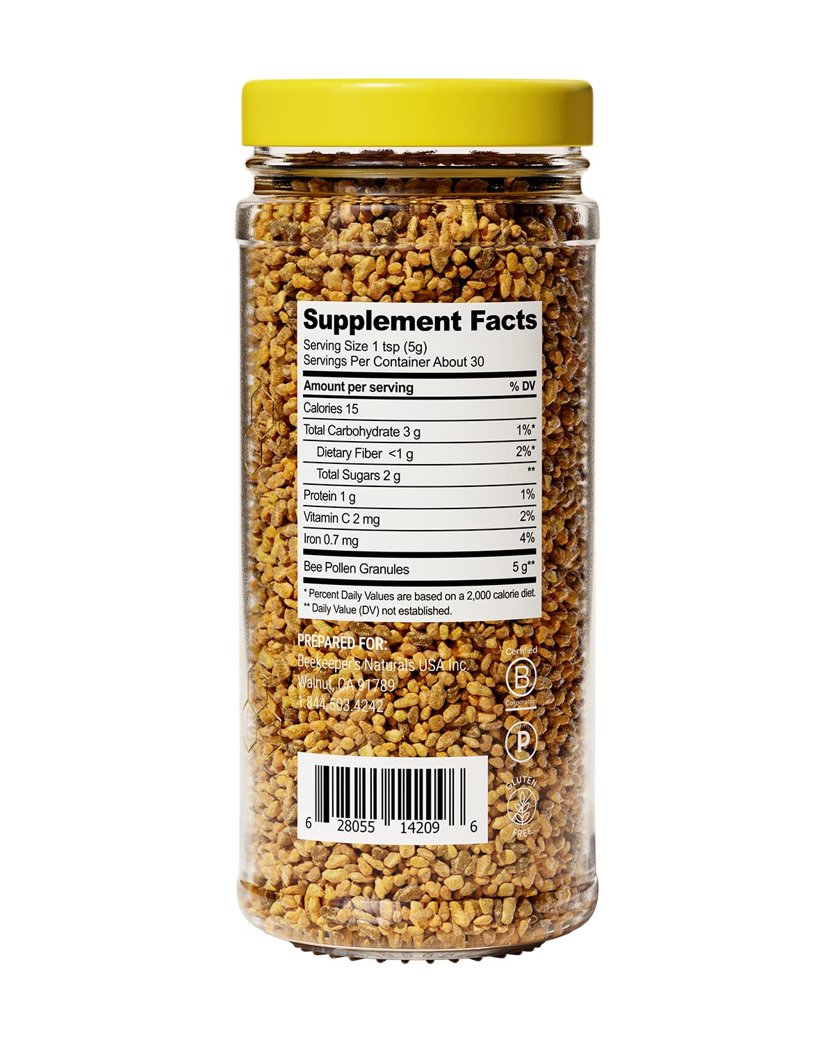 Beekeeper's Naturals - 100% Raw Bee Pollen Granules, Natural Preserved Enzymes, Source of Vitamin B, Minerals, Amino Acids & Protein - Paleo & Keto Friendly, Gluten Free (5.2 oz)