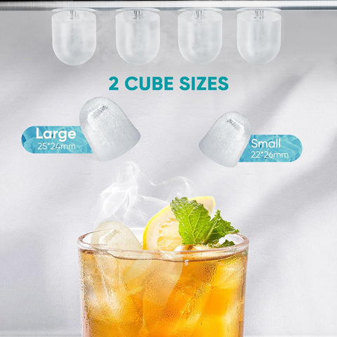 NEWBULIG Ice Makers Countertop with Handle, Portable Ice Machine