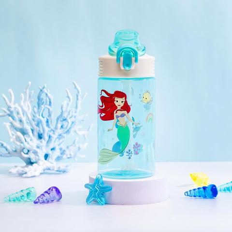 Zak Designs Disney Princess Sage 16oz Leak-Proof Straw Kids Water Bottle