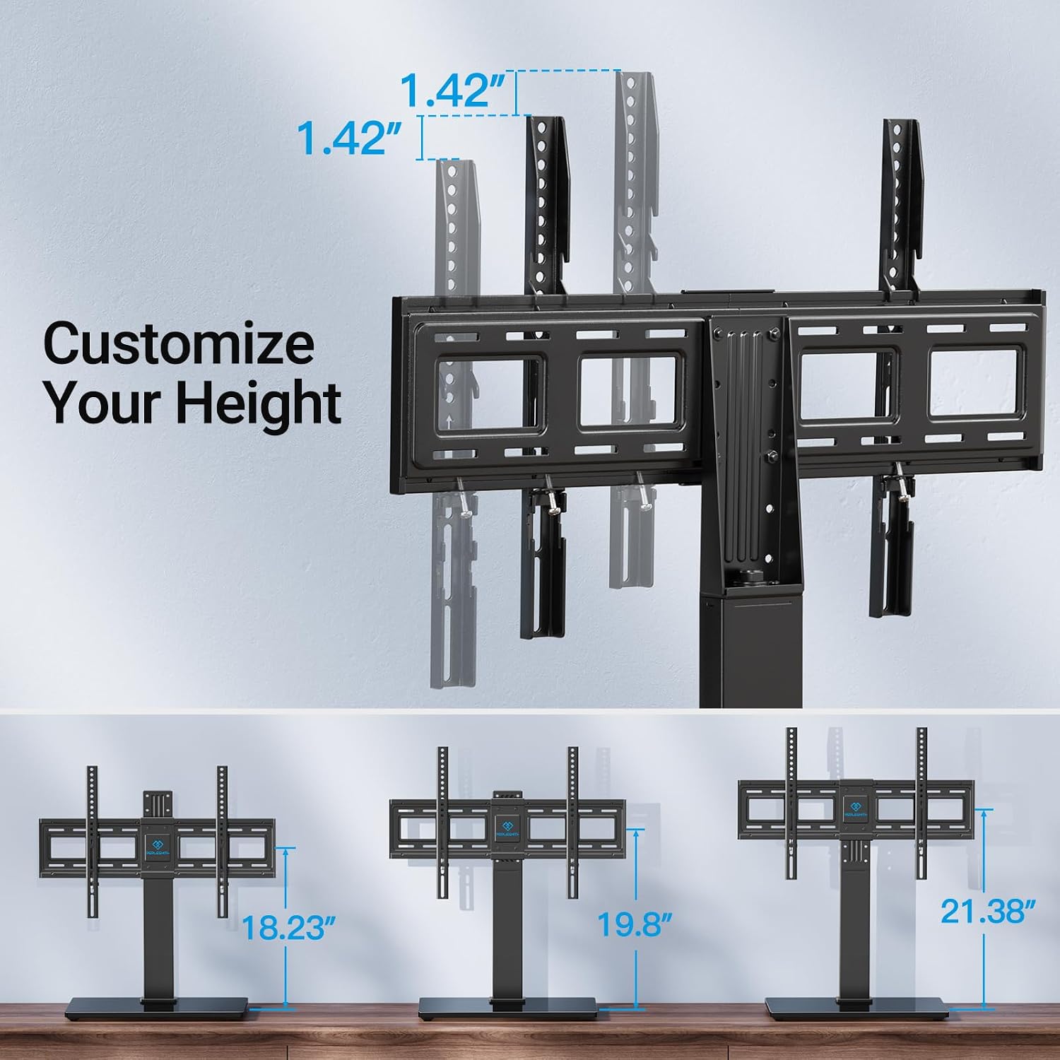 PERLESMITH Universal TV Stand Legs for 37-78 inch TVs to 99lbs with Mount