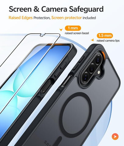 FNTCASE for Galaxy A17/A16 5G Phone Case, Fit for Magsafe, Screen Protector