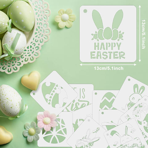 Augshy 56 Pack Easter Stencils, Christian Reusable for Painting Crafts