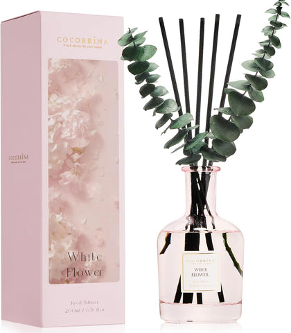COCORRÍNA White Flower Reed Diffuser, 6.76 oz