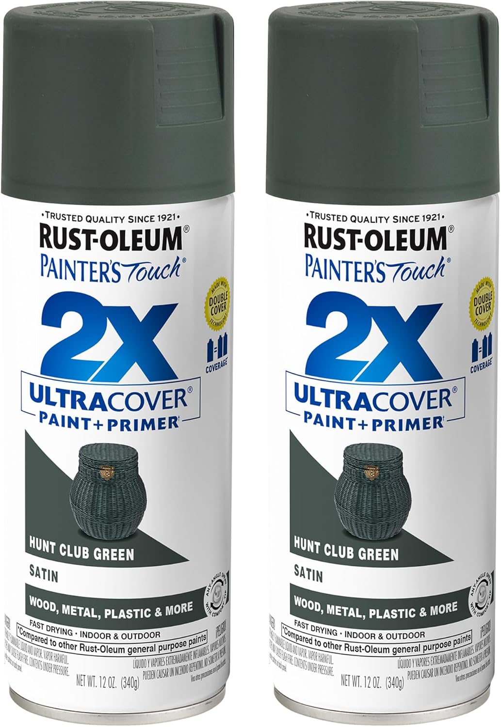 Rust-Oleum Painter's Touch 2X Ultra Cover Spray Paint, Hunt Club Green