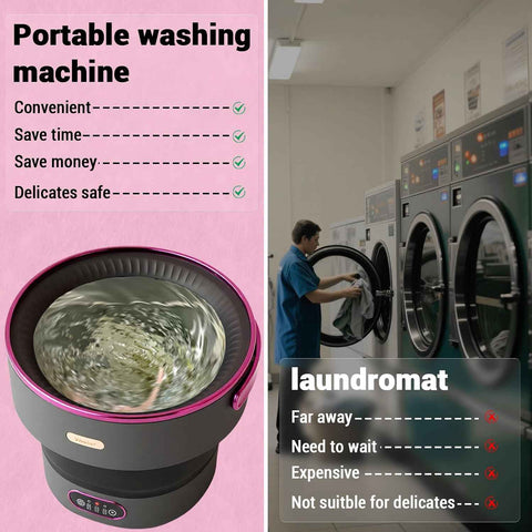 13L, Portable Washing Machine, Mini Washer Foldable Compact Laundry Machine with Basket Spin, Small Underwear Washer for Travel, Apartment, Manual Clothes Washing for Compact Spin Dryer