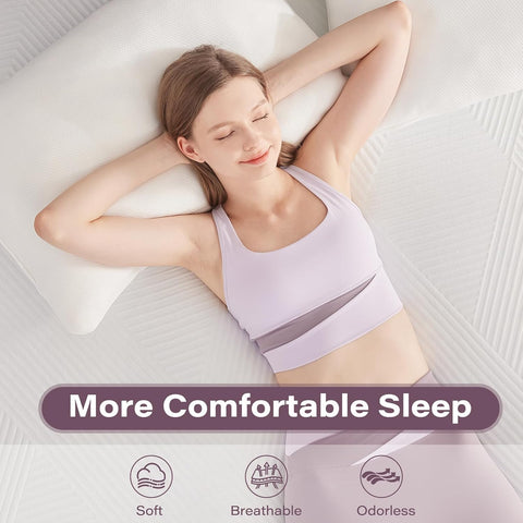 SOOSLEEPY 3 Inch Memory Foam Mattress Topper Queen Size with Removable Soft Cover Ventilated Breathable Cooling Mattress Pad Portable Bed Topper for Back Pain, CertiPUR-US Certified