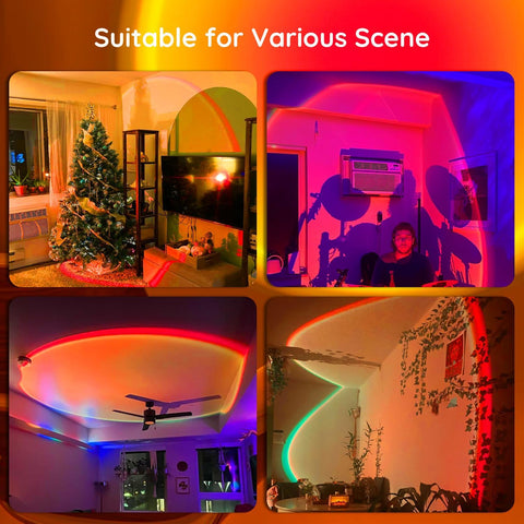 Neroupe Sunset Lamp Projector with APP Control Multicolor Changing Lights