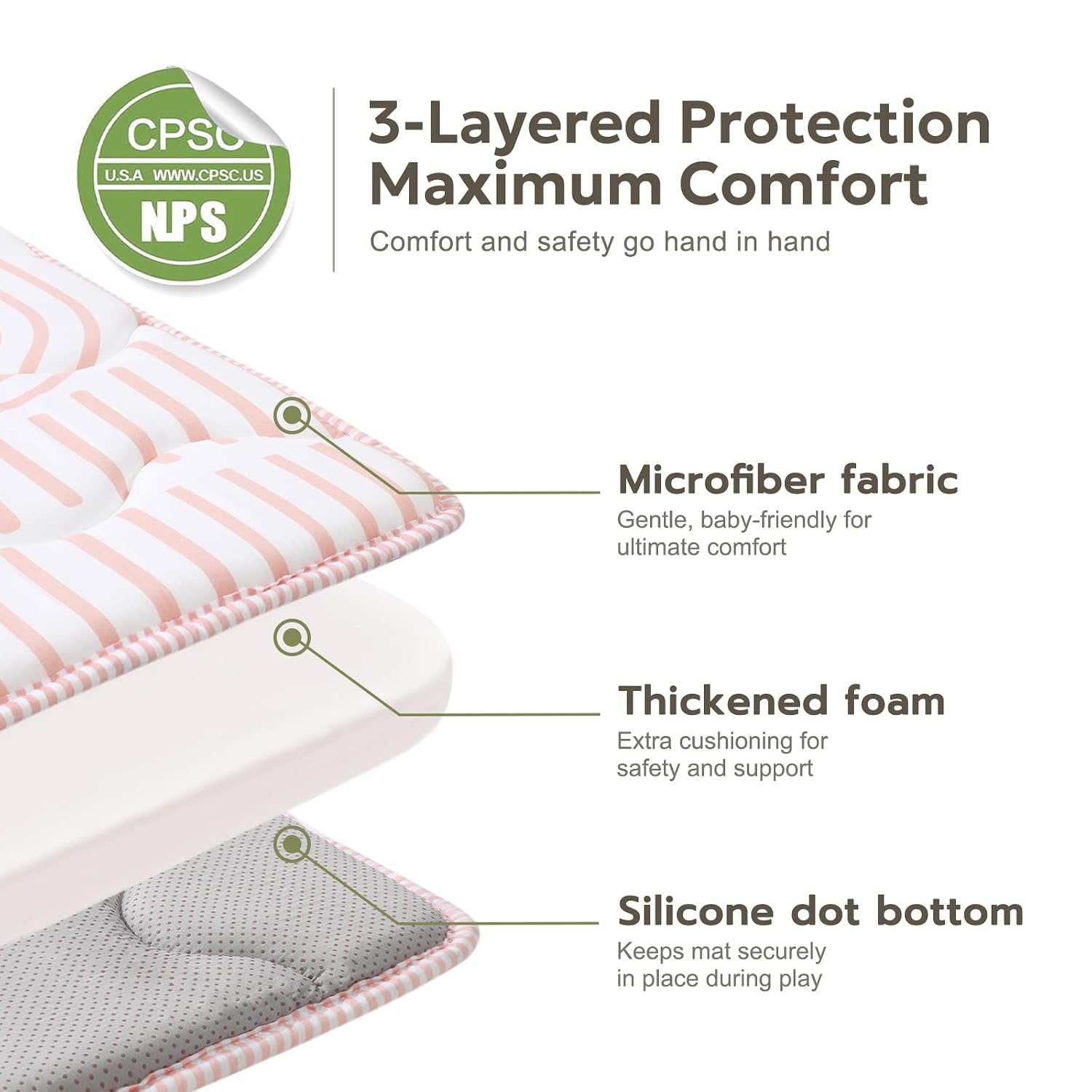 Mallify Baby Mat for Floor 71"x59", Extra Large Playpen Mat, 1.1'' Thick Foam Playmat for Tummy Time, Non-Slip Crawling Mat for Babies and Toddlers, Infants, Pink